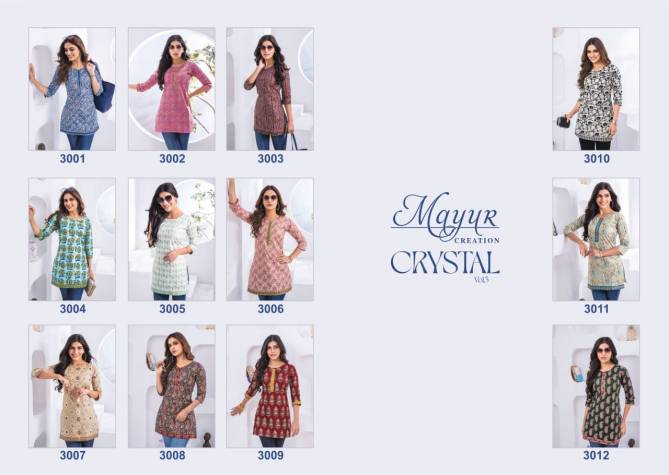 Crystal Vol 3 By Mayur Poplin Cotton Printed Ladies Top Wholesale Shop In Surat